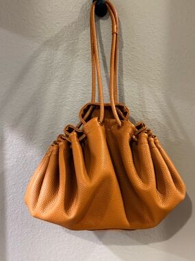 Simon Miller Drawstring Scrunch Bag in Carmel.